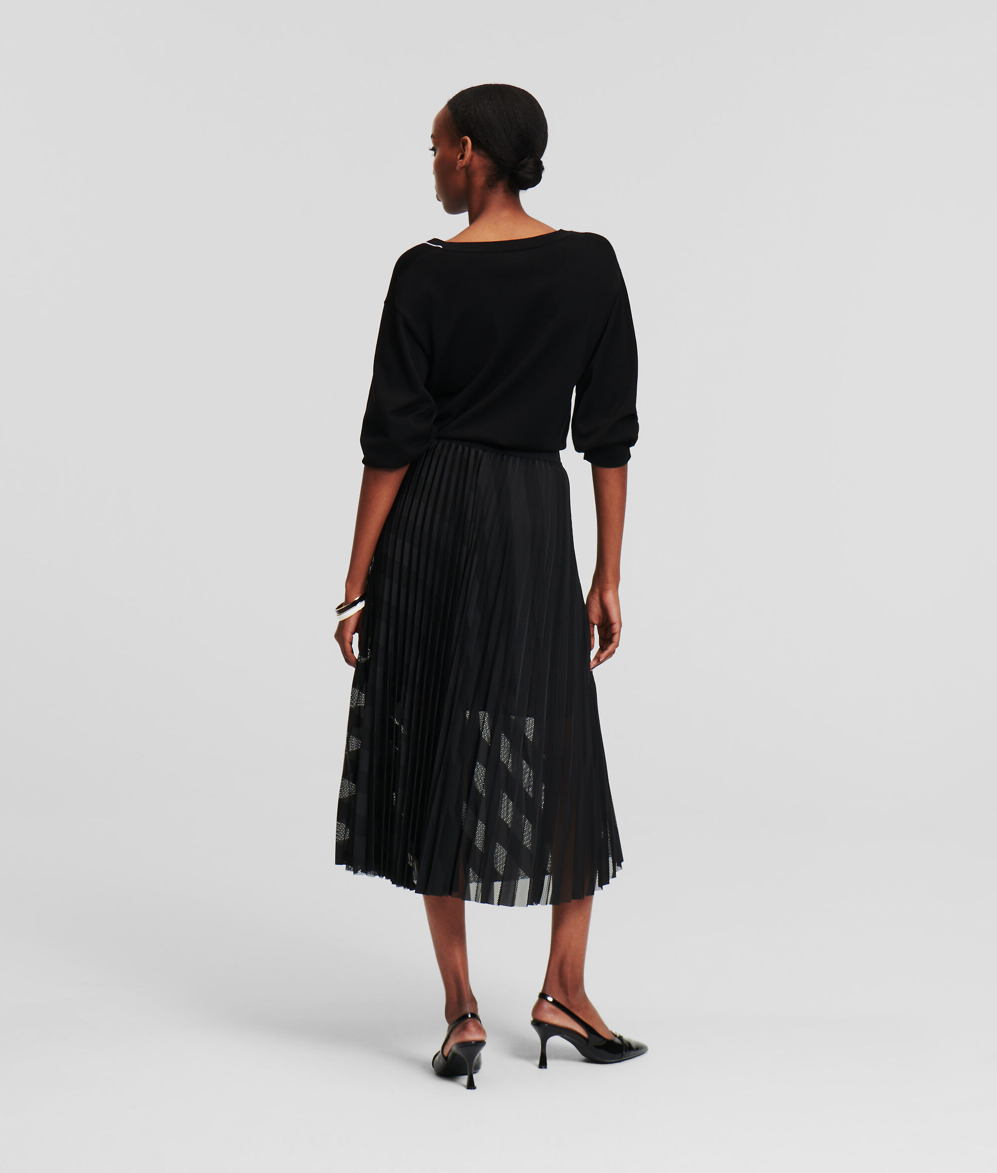 (image for) Innovative MESH PLEATED SKIRT